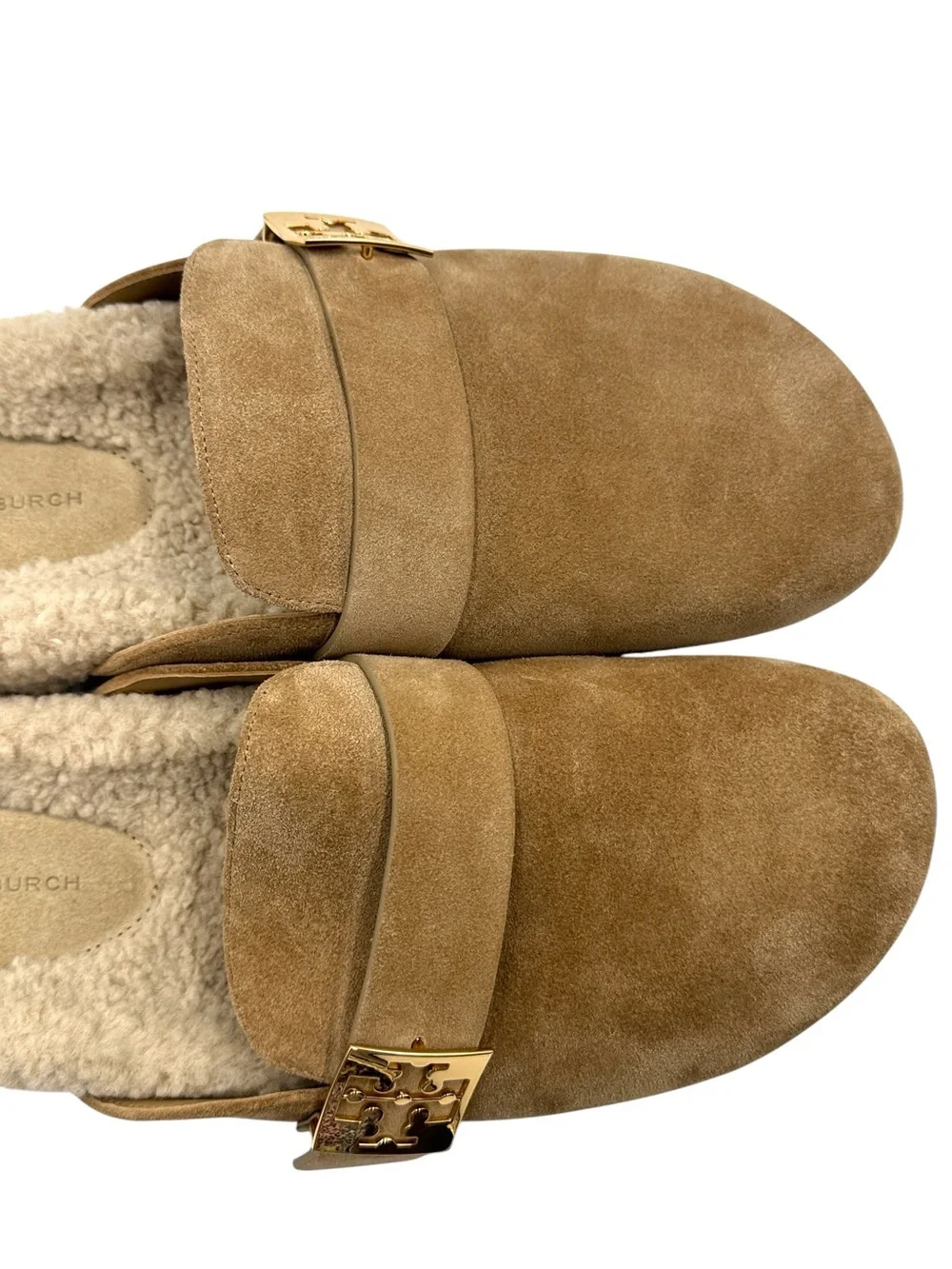 Tory Burch Mellow Shearling Mule Suede Shoes Size 11